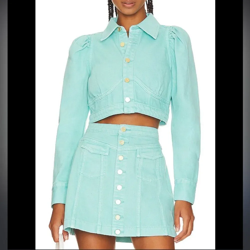 Aureta x Free People Lottie Denim Jacket & Mini Skirt Set - Picture 2 of 9